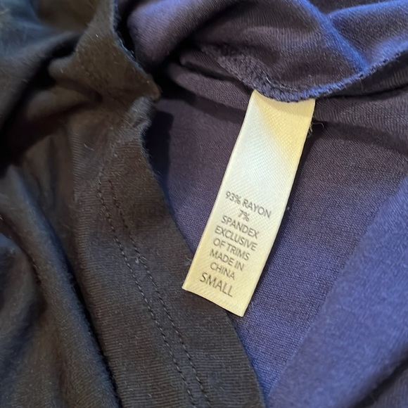 SOMA Sleep Shirt Gown 3/4 Sleeve Small Black Blue Print Soft Lightweight Lounge - Picture 11 of 16